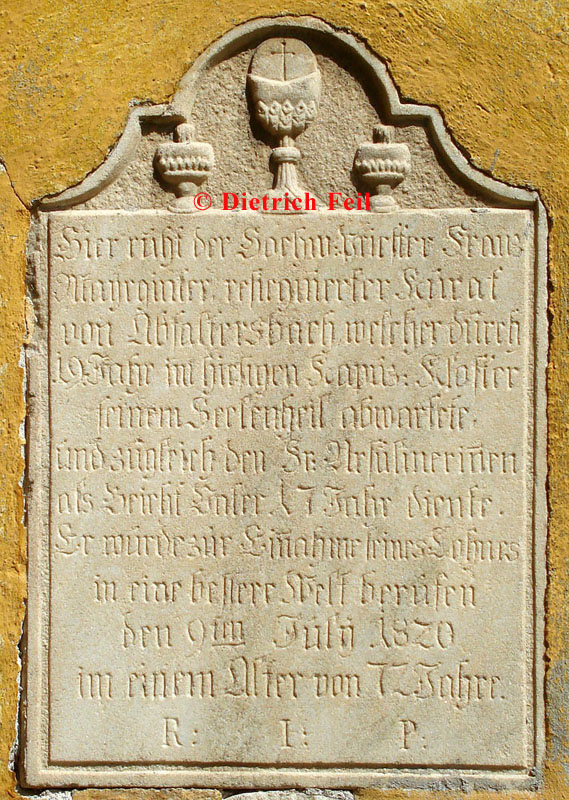 Bruneck - Grabstein des Franz Mayrginter (1820)