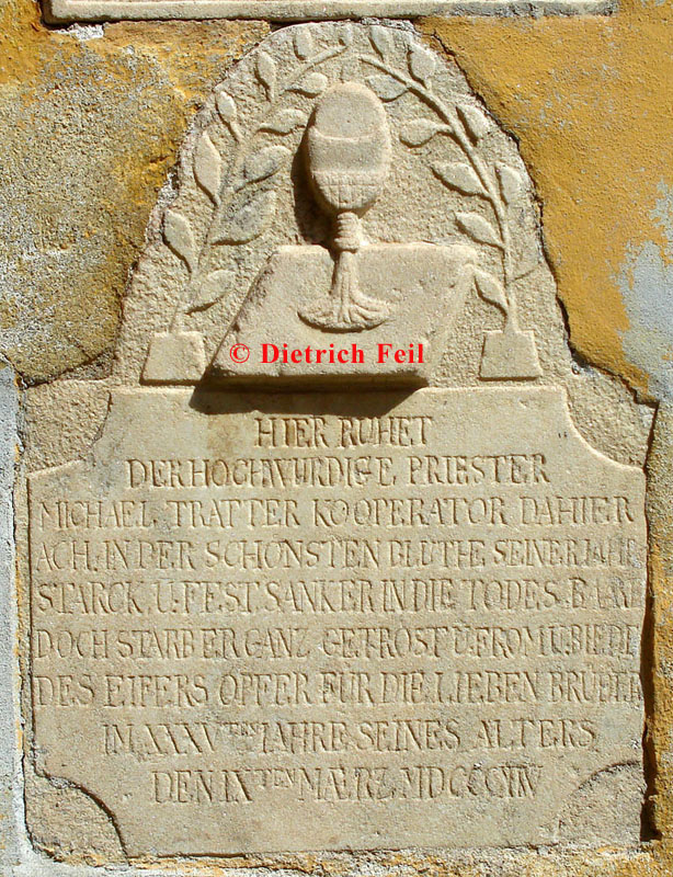 Bruneck - Grabstein des Michael Tratter (1825)