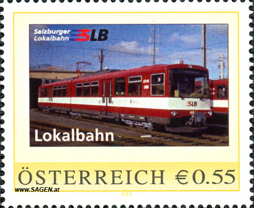 Briefmarke "Salzburger Lokalbahn, Lokalbahn"