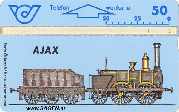 AJAX 1841, Telefonwertkarte Serie Österreichische Lokomotiven 