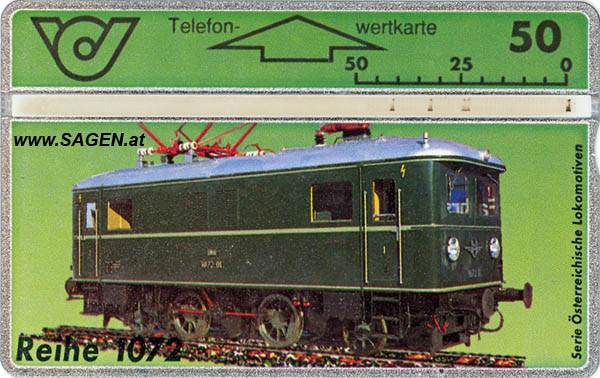Reihe 1072, Telefonwertkarte Serie Österreichische Lokomotiven 
