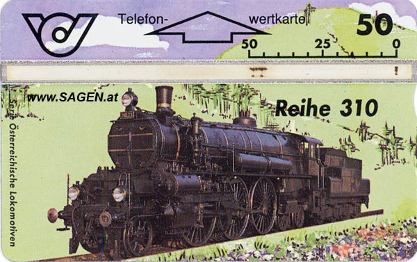 Reihe 310, Telefonwertkarte Serie Österreichische Lokomotiven 
