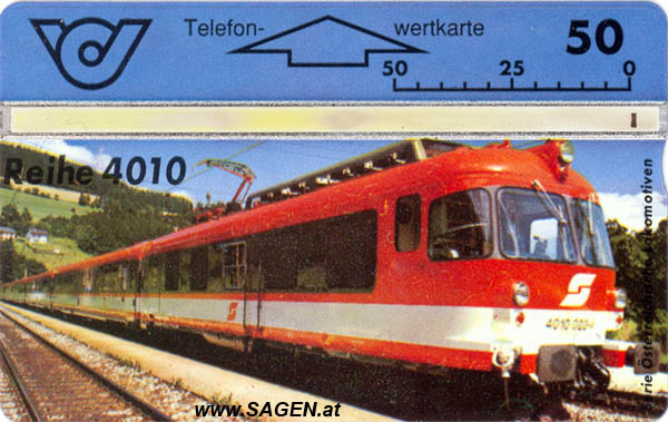 Reihe 4010, Telefonwertkarte Serie Österreichische Lokomotiven 