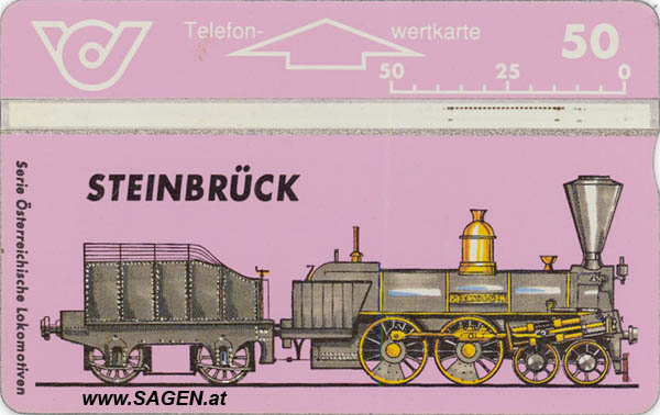 Steinbrück 1848, Telefonwertkarte Serie Österreichische Lokomotiven 