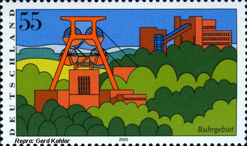 Briefmarke "Ruhrgebiet", Deutschland 2003 