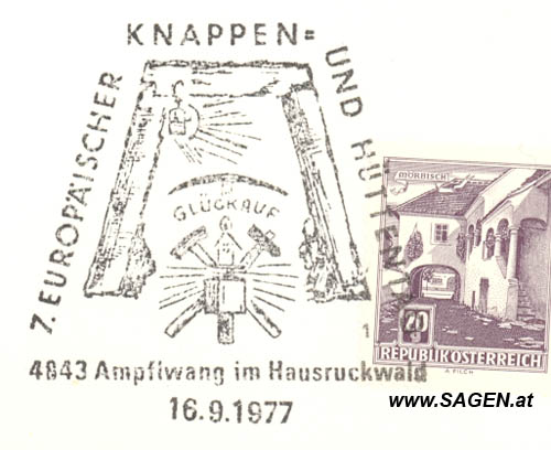 7. Europäischer Knappen- und Hüttentag, 4843 Ampflwang im Hausruckwald, 16.9.1977