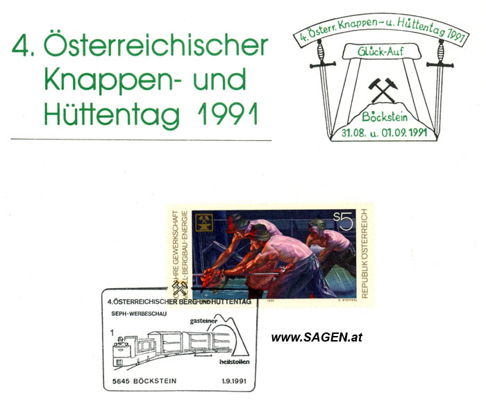 4. Österreichischer Berg- und Hüttentag, 5645 Böckstein, 1.9.1991