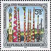 Briefmarke 5,50 S, Prangstangen - Salzburg