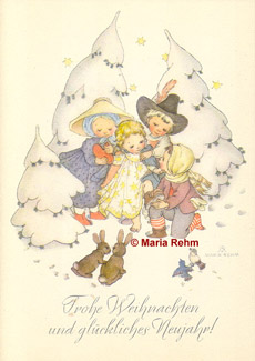 Weihnachts-,Neujahrsgrußkarte,  Sternentaler mit Kindern© Maria Rehm