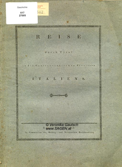 Reiseliteratur: Sternberg, 1806; © Digitalisierung: Veronika Gautsch, www.SAGEN.at