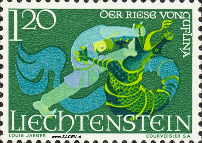 Briefmarke Liechtenstein "Der Riese von Guflina" 