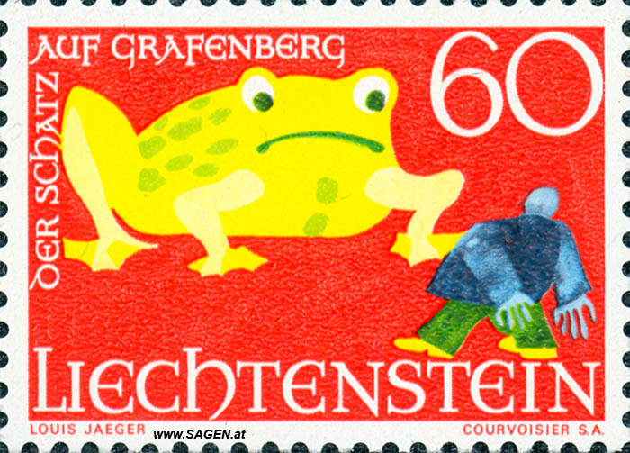 Briefmarke Liechtenstein "Der Schatz auf Grafenberg" 