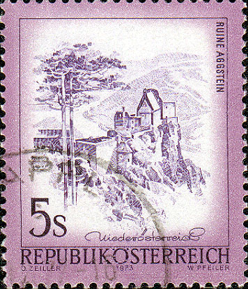 Briefmarke Ruine Agstein, Niederösterreich