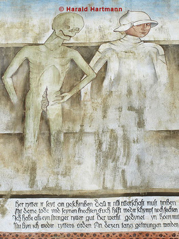 Der Tod holt den Ritter, Metnitzer Totentanz © Harald Hartmann